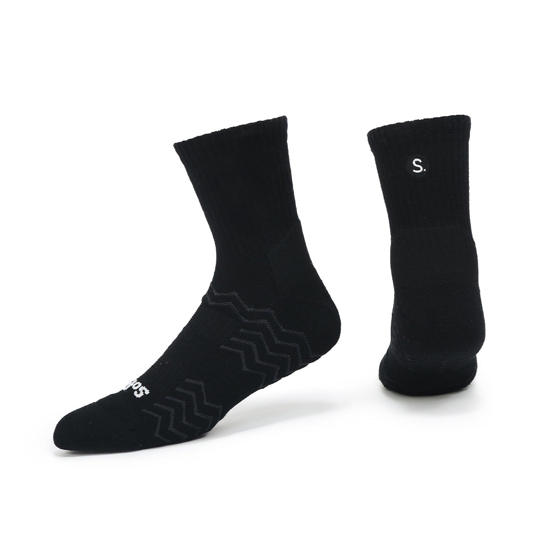 Half Crew Length Golf Socks, Black