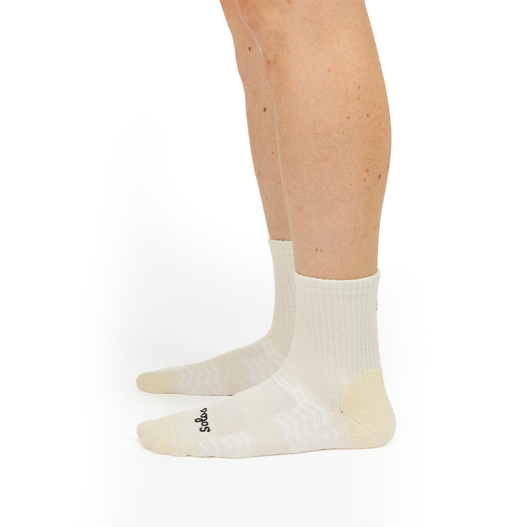 Half Crew Length Golf Socks, Natural White
