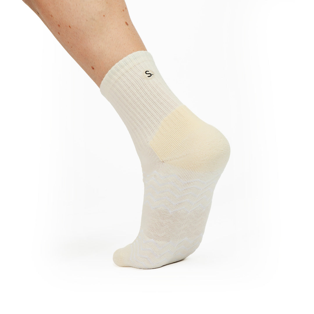 Half Crew Length Golf Socks, Natural White