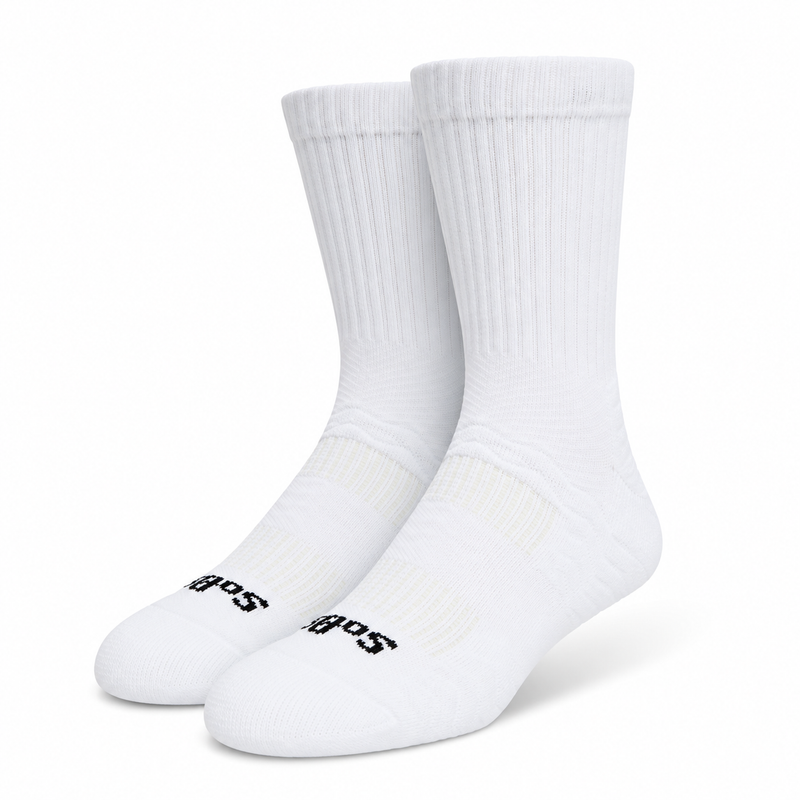 Organic Cotton Mid Crew Length Athletic Socks, NeuWave™